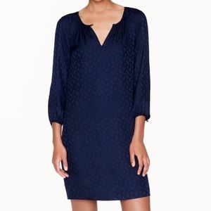 J. Crew Navy Paisley Dress
